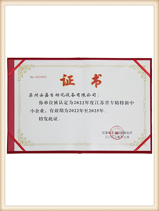 Certificate of Professional, refinement, specialization and novelty company