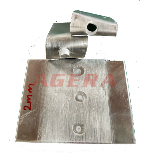 Aluminum alloy spot welding sample