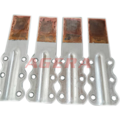 Conductive composite row flash butt welding sample