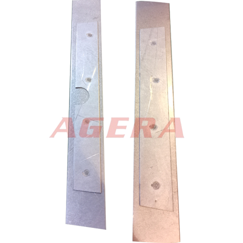 High-strength steel Al-Si coated patch plate spot welding sample